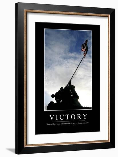 Victory: Inspirational Quote and Motivational Poster-null-Framed Photographic Print