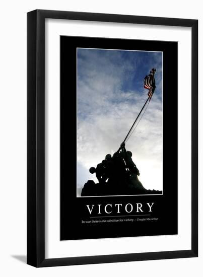 Victory: Inspirational Quote and Motivational Poster-null-Framed Photographic Print