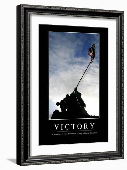 Victory: Inspirational Quote and Motivational Poster-null-Framed Photographic Print