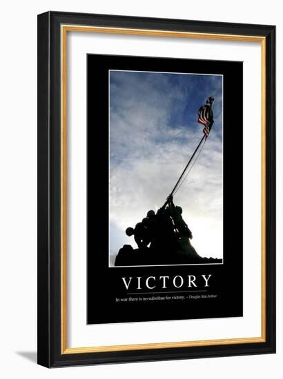 Victory: Inspirational Quote and Motivational Poster-null-Framed Photographic Print