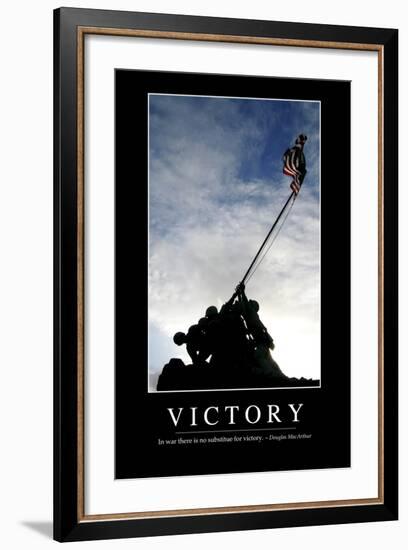 Victory: Inspirational Quote and Motivational Poster-null-Framed Photographic Print