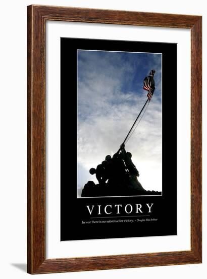 Victory: Inspirational Quote and Motivational Poster-null-Framed Photographic Print