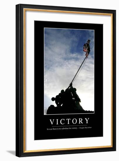 Victory: Inspirational Quote and Motivational Poster-null-Framed Photographic Print