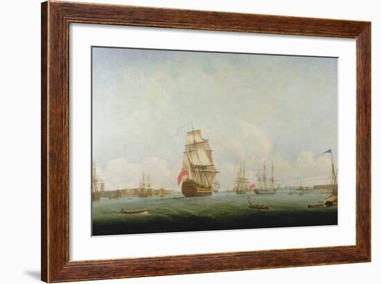 Victory Leaving Portsmouth-Captain William Elliott-Framed Giclee Print