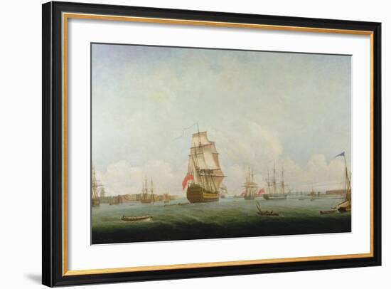 Victory Leaving Portsmouth-Captain William Elliott-Framed Giclee Print