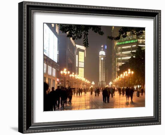 Victory Monument and Shopping Area. Chongqing City Chongqing, China, Asia-Charles Bowman-Framed Photographic Print