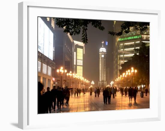 Victory Monument and Shopping Area. Chongqing City Chongqing, China, Asia-Charles Bowman-Framed Photographic Print