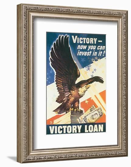 Victory - Now You Can Invest In It! 1945-Dean Cornwell-Framed Art Print