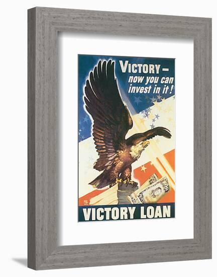 Victory - Now You Can Invest In It! 1945-Dean Cornwell-Framed Art Print