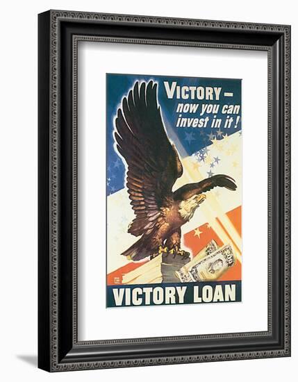 Victory - Now You Can Invest In It! 1945-Dean Cornwell-Framed Art Print