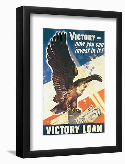 Victory - Now You Can Invest In It! 1945-Dean Cornwell-Framed Art Print