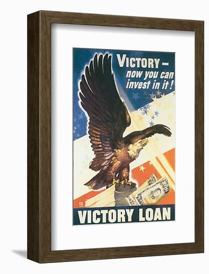 Victory - Now You Can Invest In It! 1945-Dean Cornwell-Framed Art Print