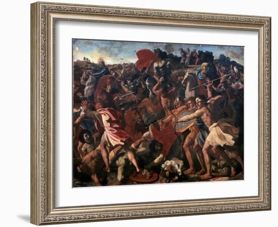 Victory of Joshua over the Amalekites, 1625-1626-Nicolas Poussin-Framed Giclee Print