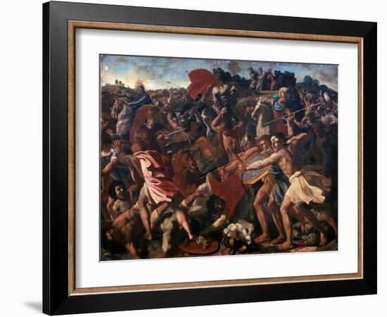 Victory of Joshua over the Amalekites, 1625-1626-Nicolas Poussin-Framed Giclee Print