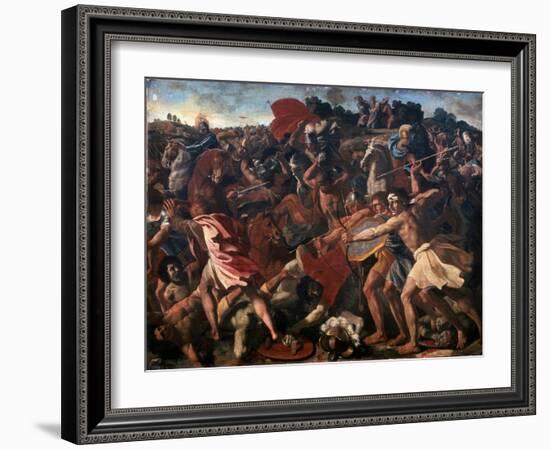 Victory of Joshua over the Amalekites, 1625-1626-Nicolas Poussin-Framed Giclee Print