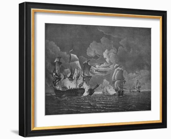 'Victory of Paul Jones', c1780-Richard Paton-Framed Giclee Print