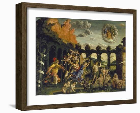 Victory of Virtue over Vice-Andrea Mantegna-Framed Giclee Print