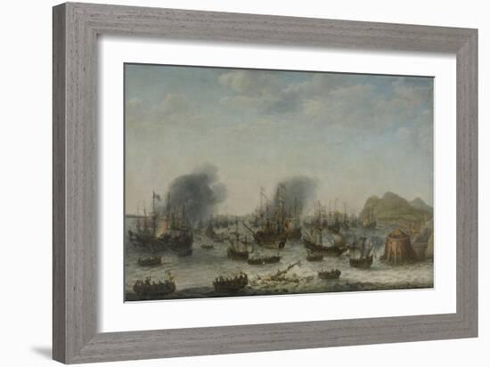 Victory over the Spanish Near Gibraltar by a Fleet Commanded by Admiral Jacob Van Heemskerck-Adam Willaerts-Framed Art Print