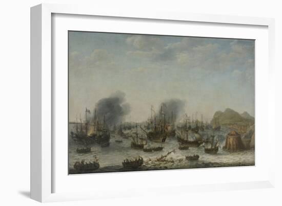 Victory over the Spanish Near Gibraltar by a Fleet Commanded by Admiral Jacob Van Heemskerck-Adam Willaerts-Framed Art Print