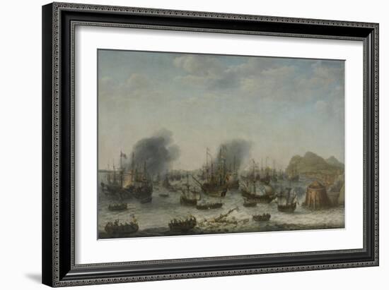 Victory over the Spanish Near Gibraltar by a Fleet Commanded by Admiral Jacob Van Heemskerck-Adam Willaerts-Framed Art Print