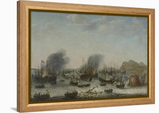 Victory over the Spanish Near Gibraltar by a Fleet Commanded by Admiral Jacob Van Heemskerck-Adam Willaerts-Framed Stretched Canvas