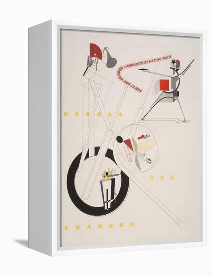 Victory Over the Sun, 1. Part of the Show Machinery-El Lissitzky-Framed Premier Image Canvas