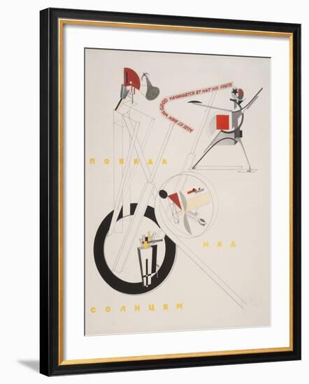 Victory Over the Sun, 1. Part of the Show Machinery-El Lissitzky-Framed Giclee Print