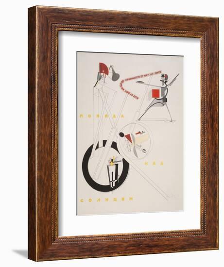 Victory Over the Sun, 1. Part of the Show Machinery-El Lissitzky-Framed Premium Giclee Print