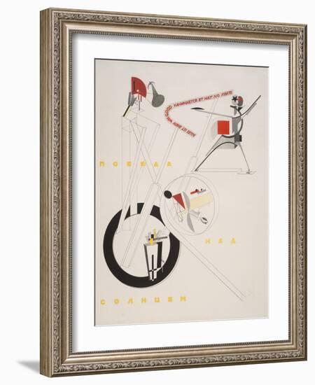 Victory Over the Sun, 1. Part of the Show Machinery-El Lissitzky-Framed Giclee Print