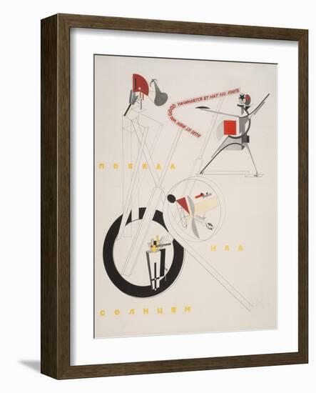 Victory Over the Sun, 1. Part of the Show Machinery-El Lissitzky-Framed Giclee Print