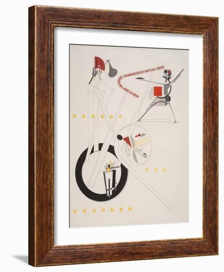 Victory Over the Sun, 1. Part of the Show Machinery-El Lissitzky-Framed Giclee Print