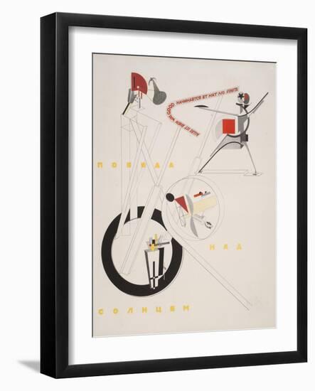 Victory Over the Sun, 1. Part of the Show Machinery-El Lissitzky-Framed Giclee Print