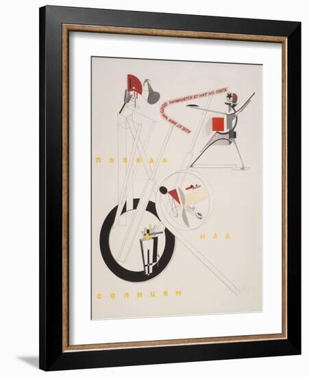 Victory Over the Sun, 1. Part of the Show Machinery-El Lissitzky-Framed Giclee Print