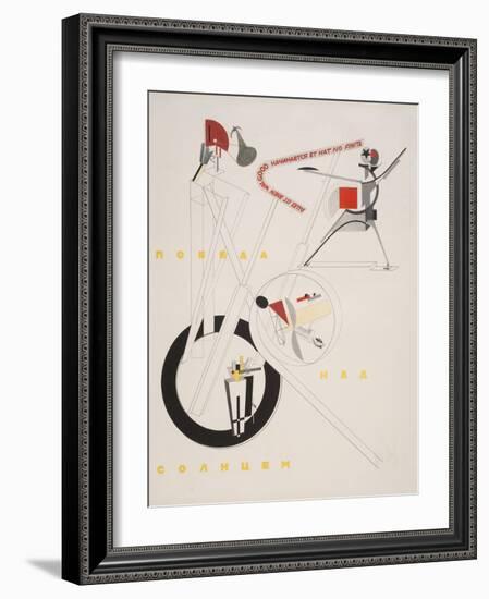 Victory Over the Sun, 1. Part of the Show Machinery-El Lissitzky-Framed Giclee Print