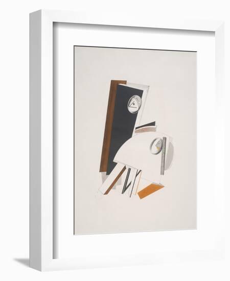 Victory Over the Sun, 4. Anxious People-El Lissitzky-Framed Giclee Print