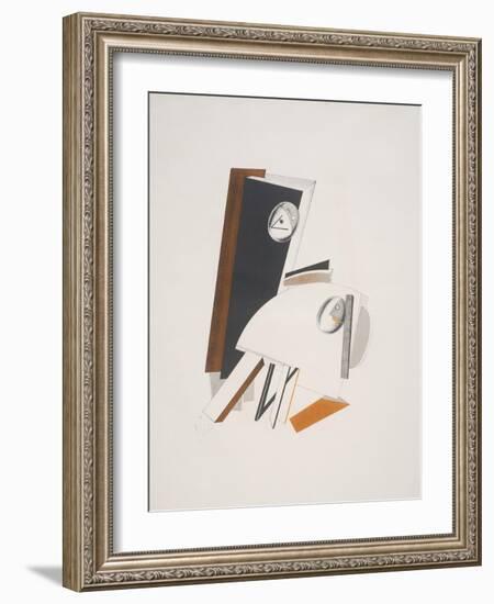 Victory Over the Sun, 4. Anxious People-El Lissitzky-Framed Giclee Print