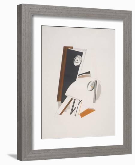 Victory Over the Sun, 4. Anxious People-El Lissitzky-Framed Giclee Print