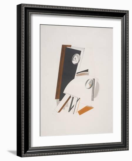Victory Over the Sun, 4. Anxious People-El Lissitzky-Framed Giclee Print
