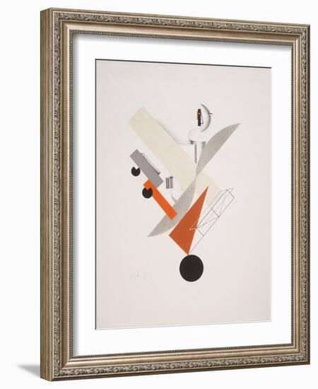 Victory Over the Sun, 5. Globetrotter (in Time)-El Lissitzky-Framed Giclee Print