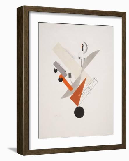 Victory Over the Sun, 5. Globetrotter (in Time)-El Lissitzky-Framed Giclee Print