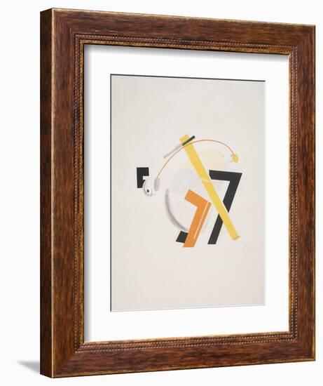 Victory Over the Sun, 8. Old Man (Head 2 Steps behind)-El Lissitzky-Framed Giclee Print