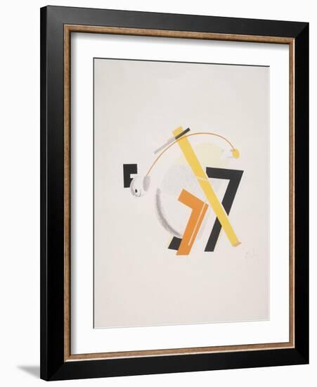 Victory Over the Sun, 8. Old Man (Head 2 Steps behind)-El Lissitzky-Framed Giclee Print