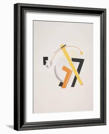 Victory Over the Sun, 8. Old Man (Head 2 Steps behind)-El Lissitzky-Framed Giclee Print