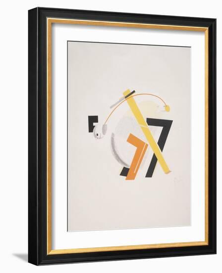 Victory Over the Sun, 8. Old Man (Head 2 Steps behind)-El Lissitzky-Framed Giclee Print