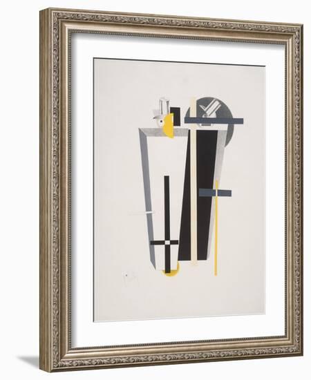 Victory Over the Sun, 9. Gravediggers-El Lissitzky-Framed Giclee Print