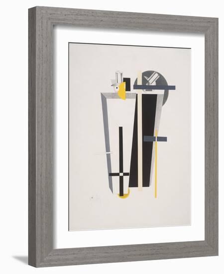 Victory Over the Sun, 9. Gravediggers-El Lissitzky-Framed Giclee Print