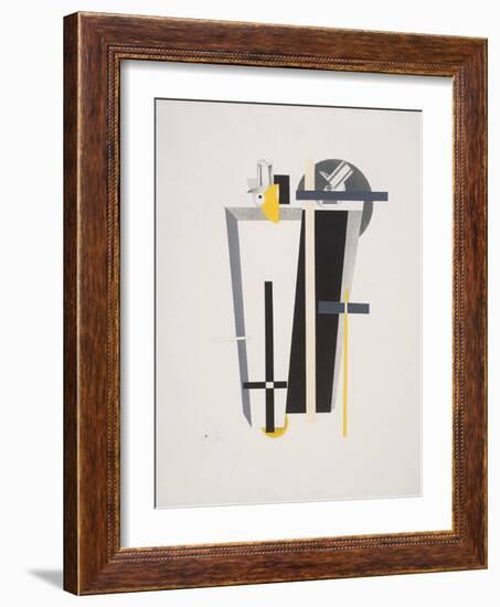 Victory Over the Sun, 9. Gravediggers-El Lissitzky-Framed Giclee Print