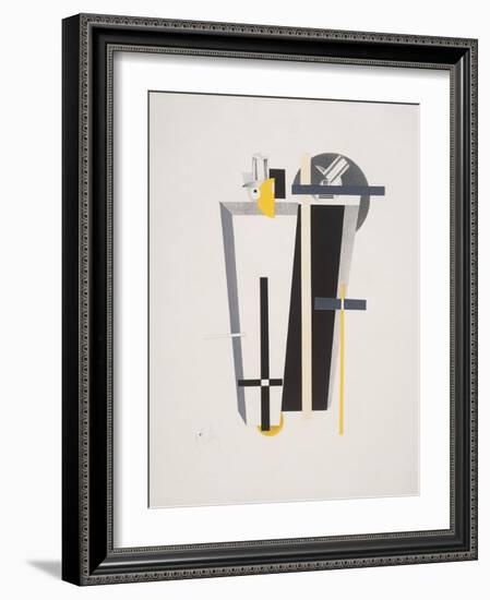 Victory Over the Sun, 9. Gravediggers-El Lissitzky-Framed Giclee Print