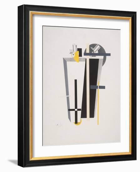 Victory Over the Sun, 9. Gravediggers-El Lissitzky-Framed Giclee Print