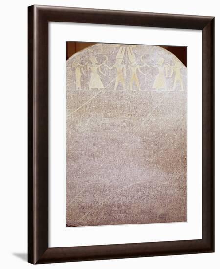 Victory Stela of Merneptah Known as the Israel Stela, from the Mortuary Temple of Merneptah-null-Framed Giclee Print